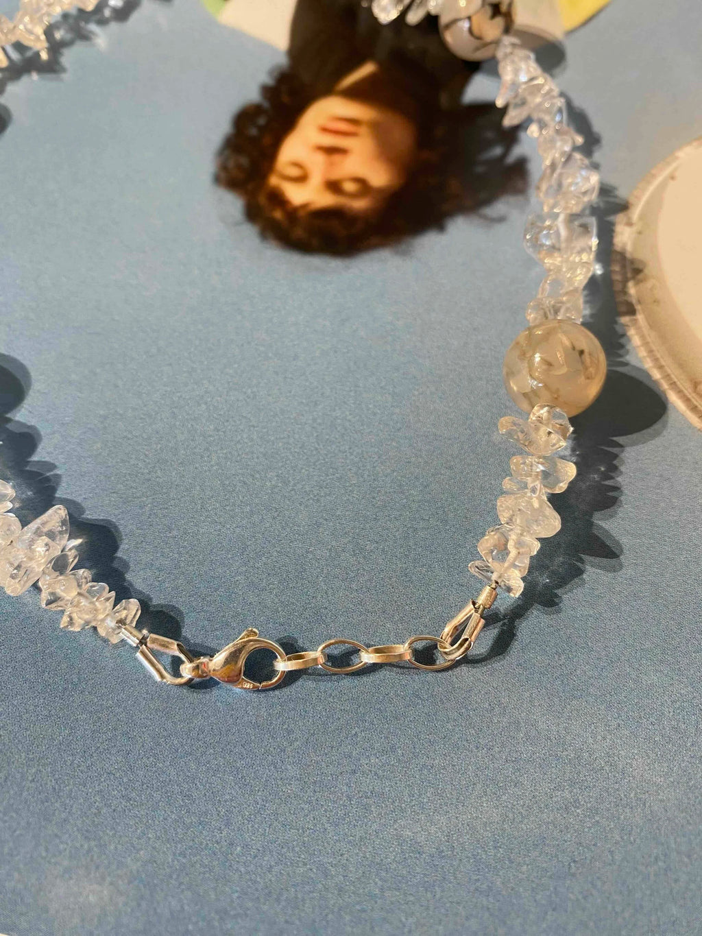 Spider agate &amp; rock crystal 