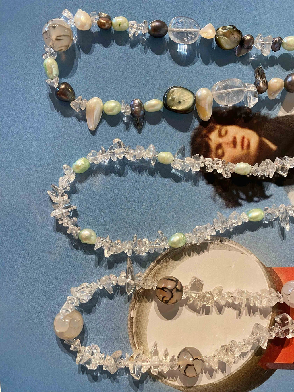 Spider agate &amp; rock crystal 