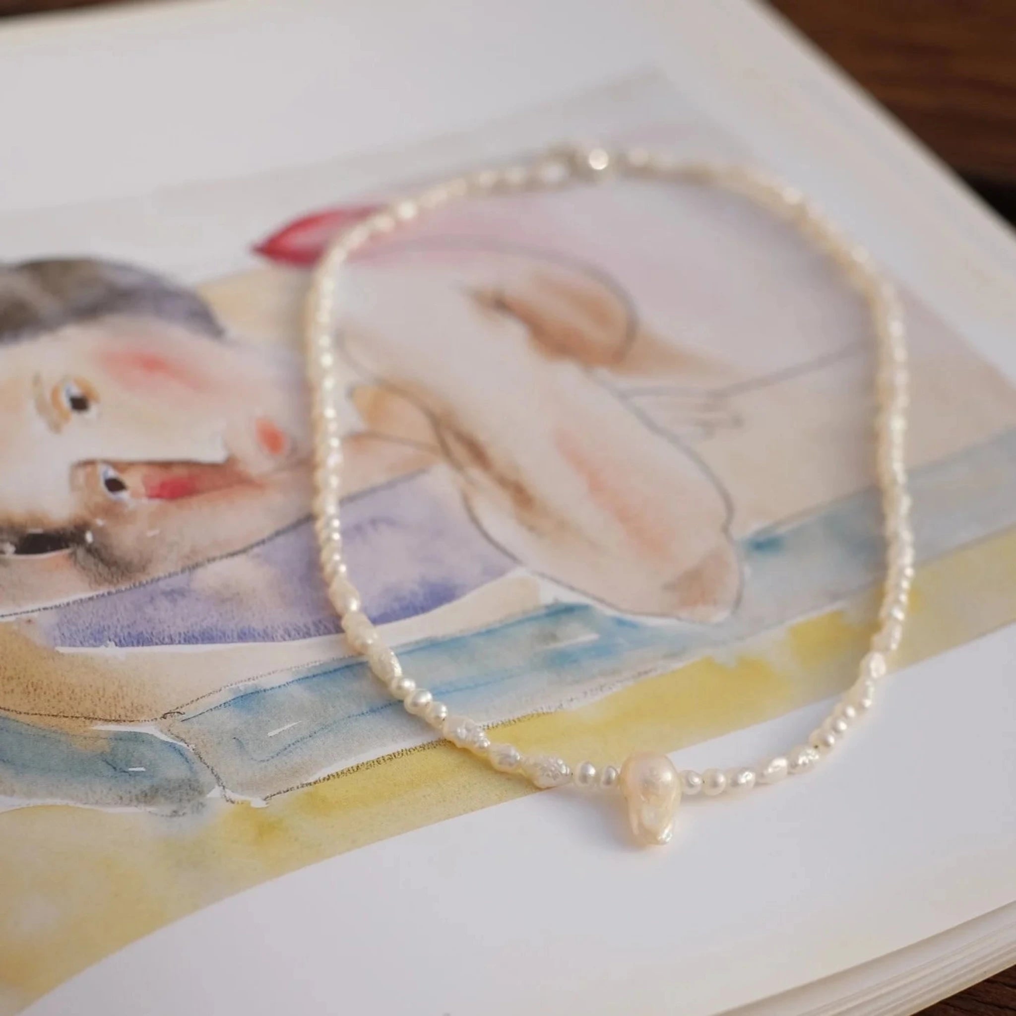 Perlenkette mit Centerpiece